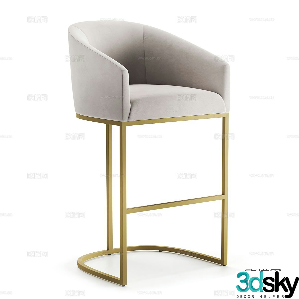 Modern bar stool bar stool 3d model