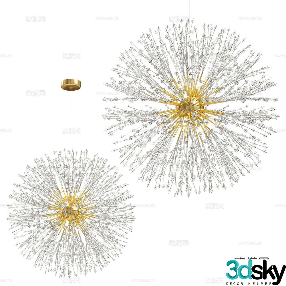 Stilfort crystal chandelier 3d model