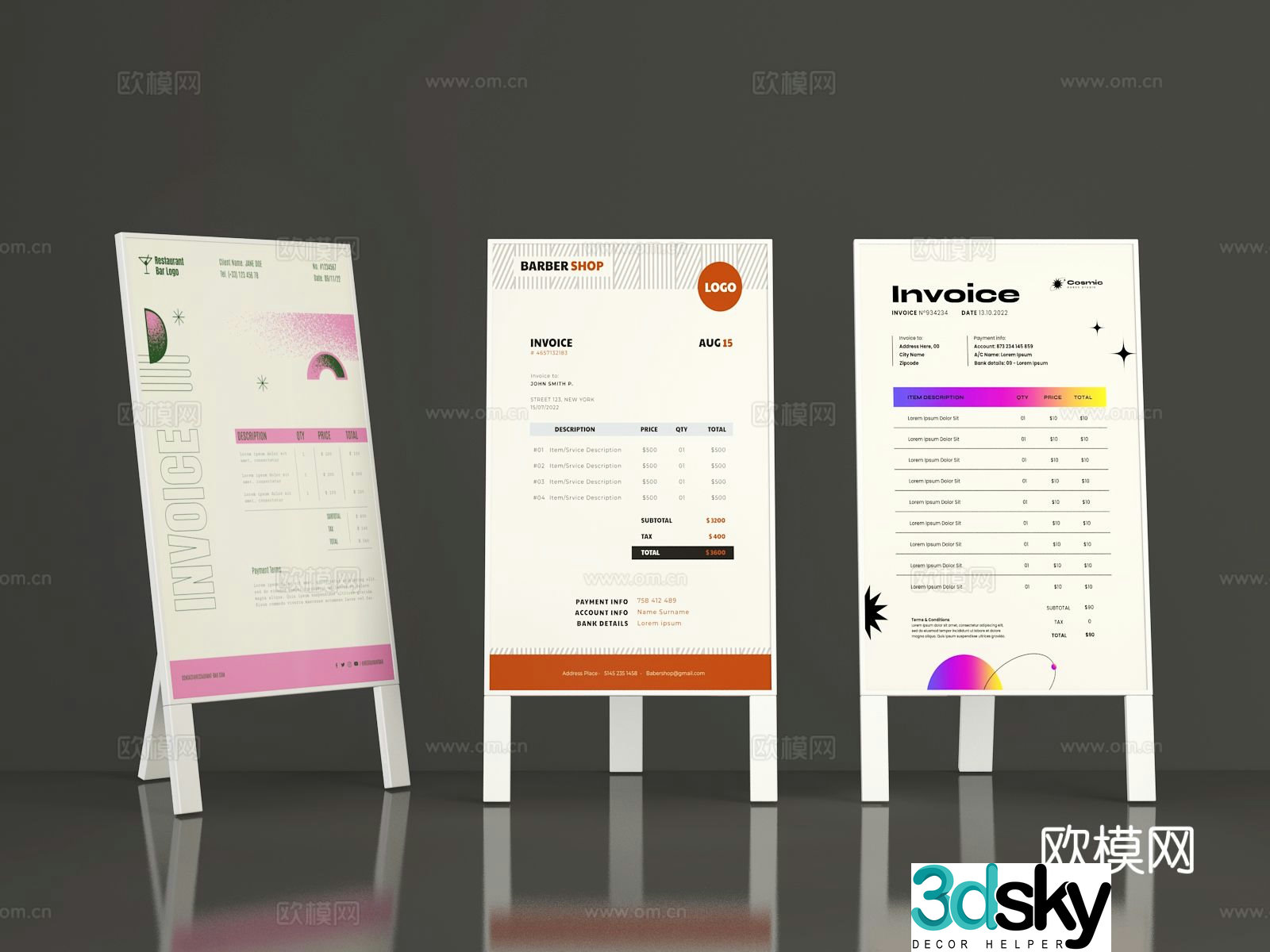 Signboard billboard 3d model
