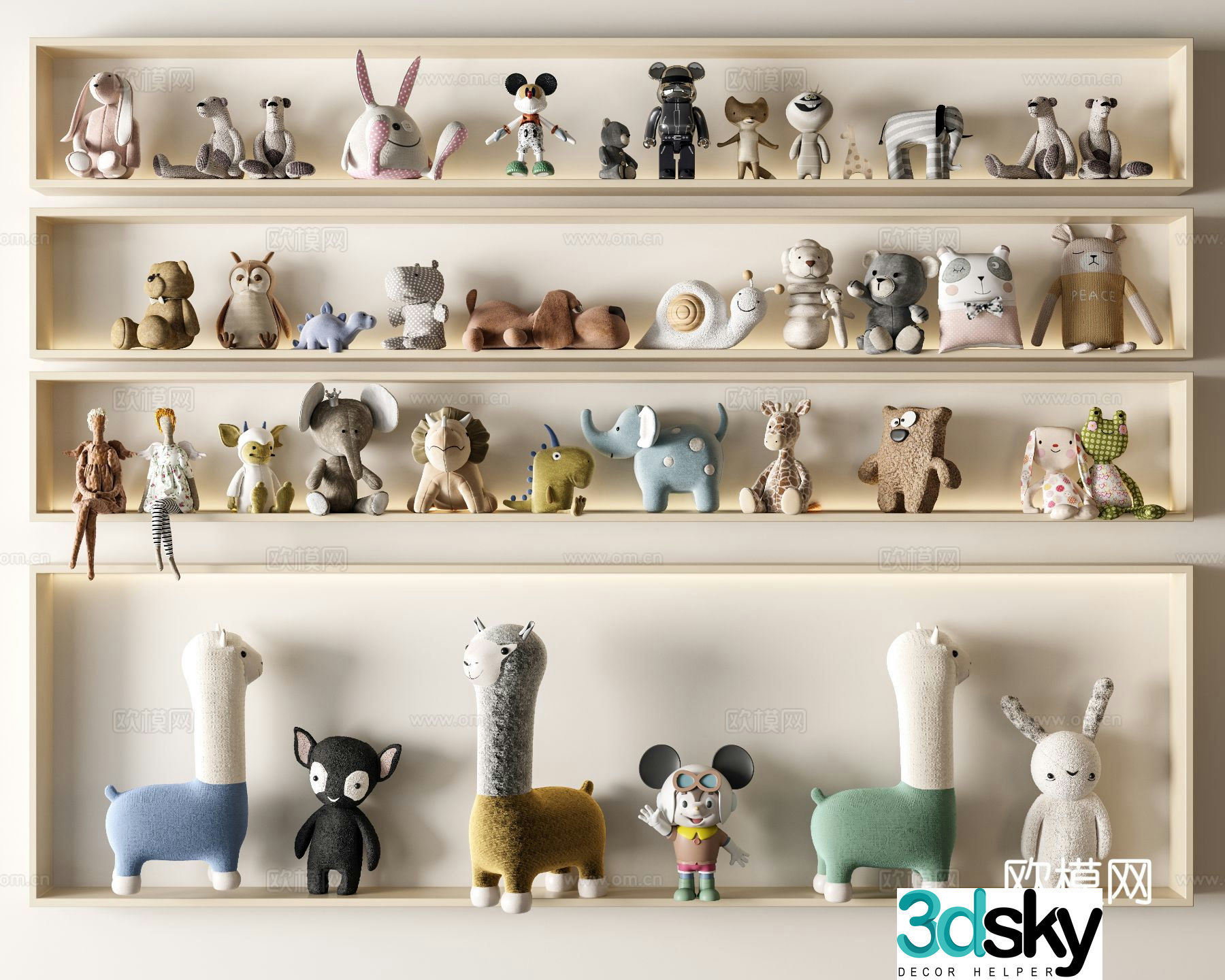 children toys plush toys alpaca toys 3d model