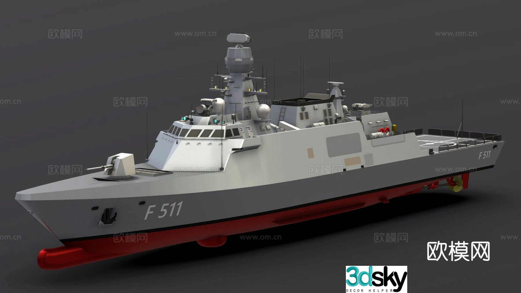 Ada class frigate 3d model