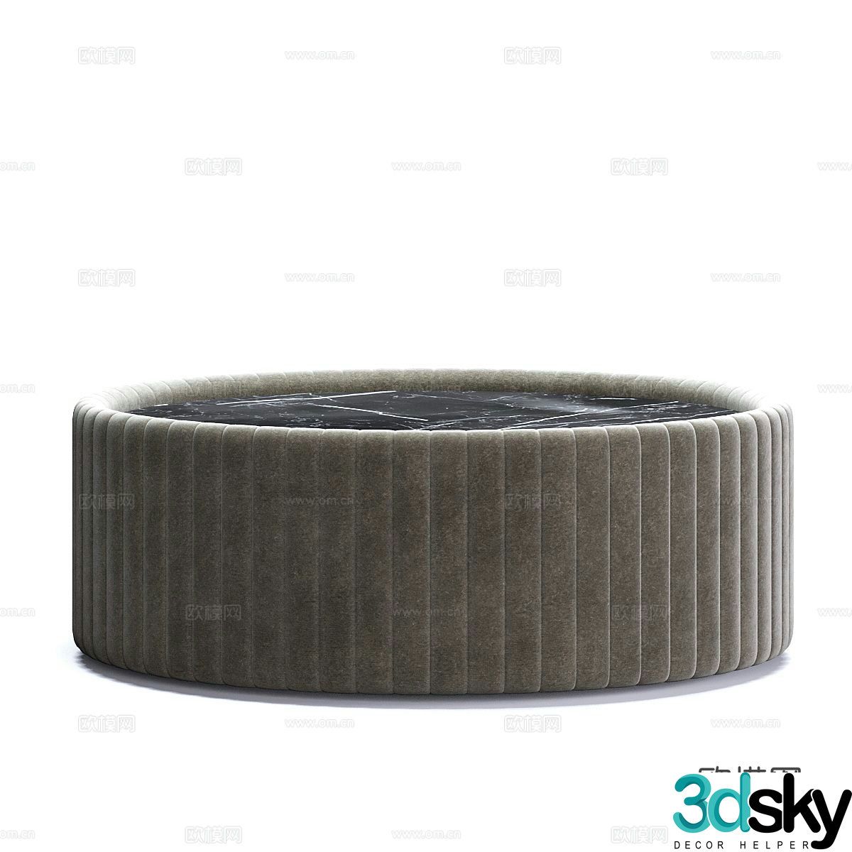Round coffee table marble coffee table 3d model