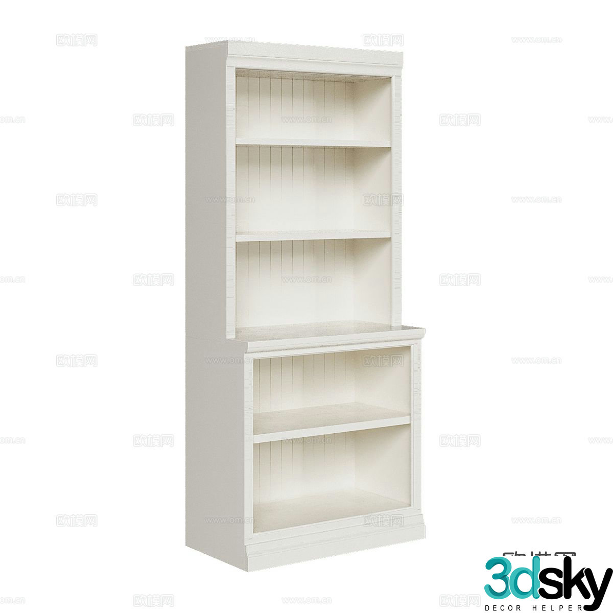 Nordic low cabinet bookcase 3d model