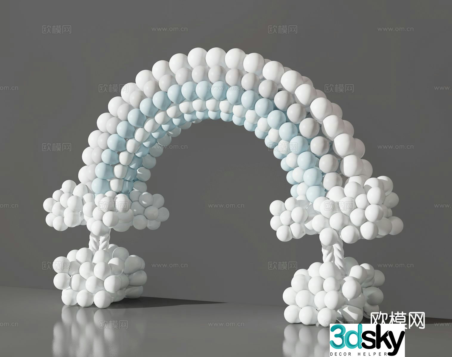 Balloon display arch display 3D model