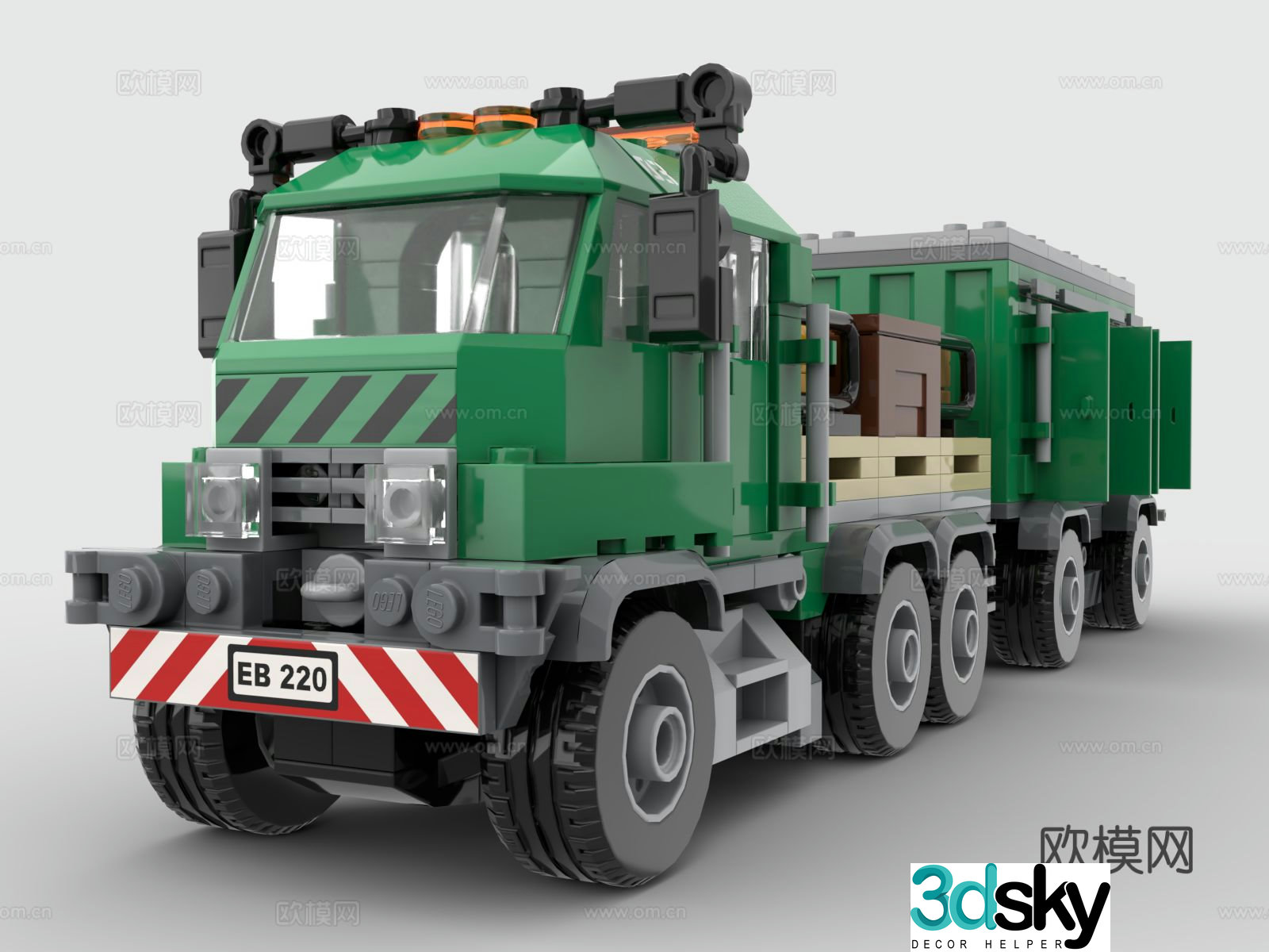 LEGO LEGO toys building blocks truck truck transporter 3d model