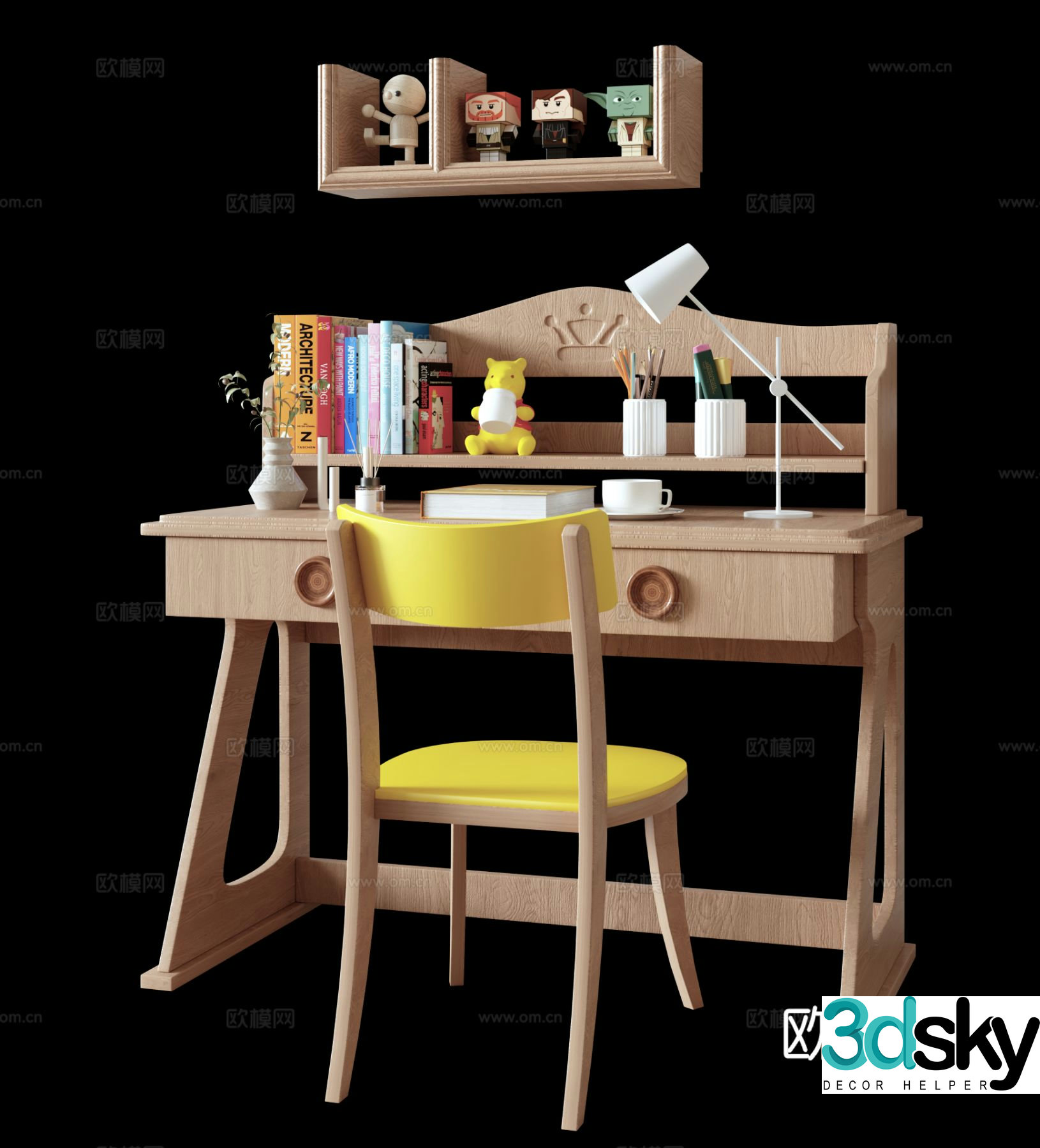 Children’s desk writing desk study table 3d model