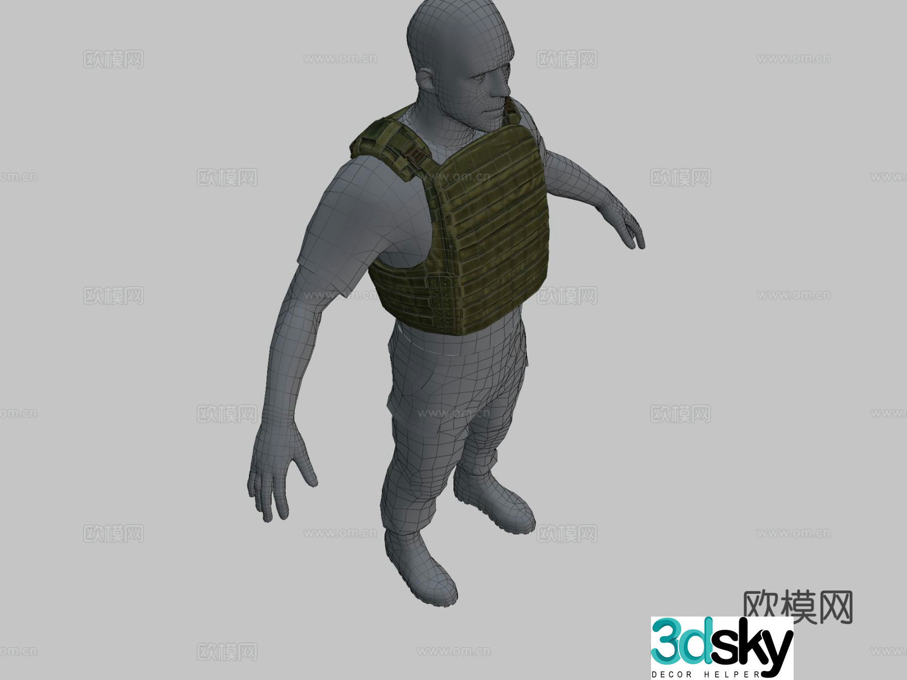 Bulletproof vest 3d model