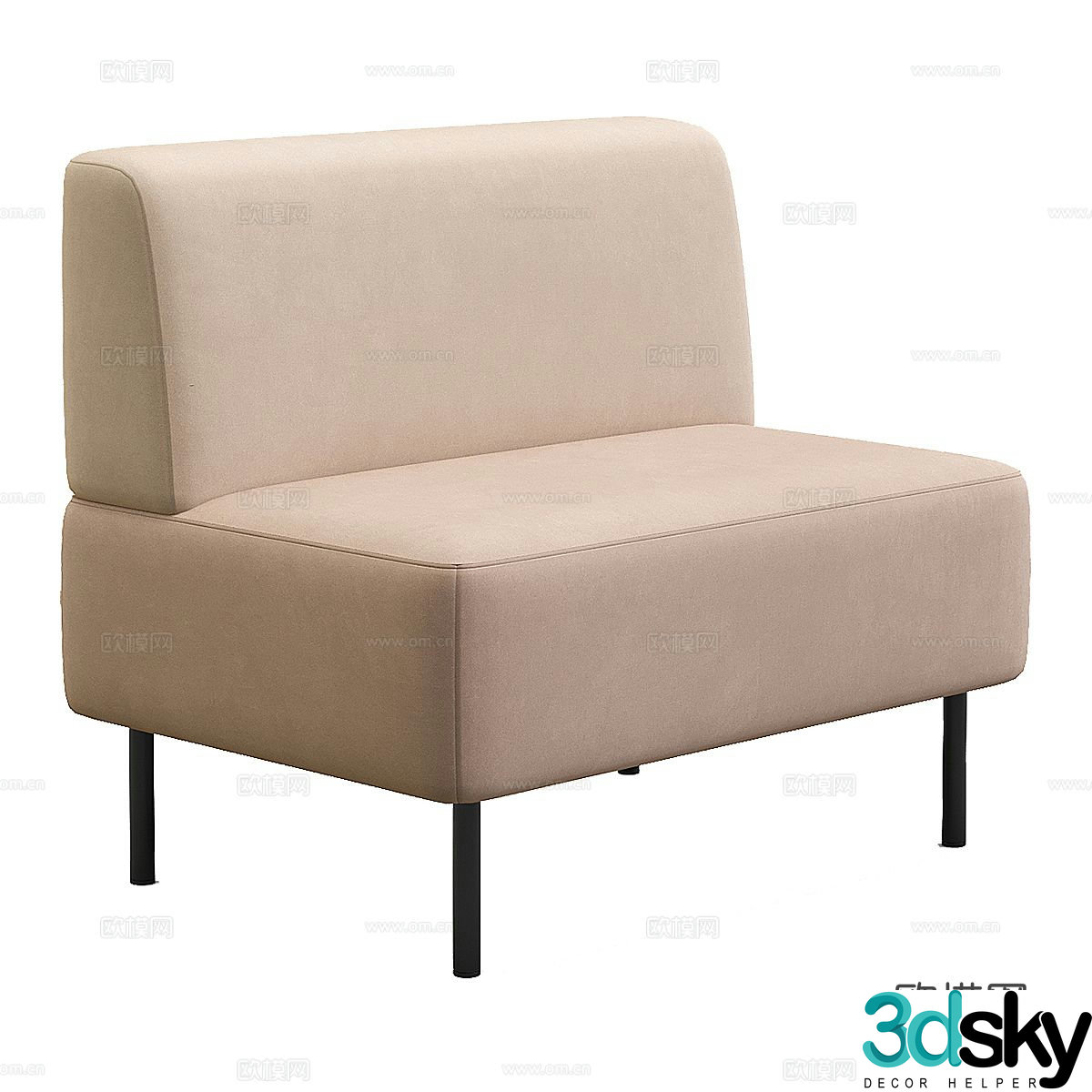 Modern single sofa 3d model