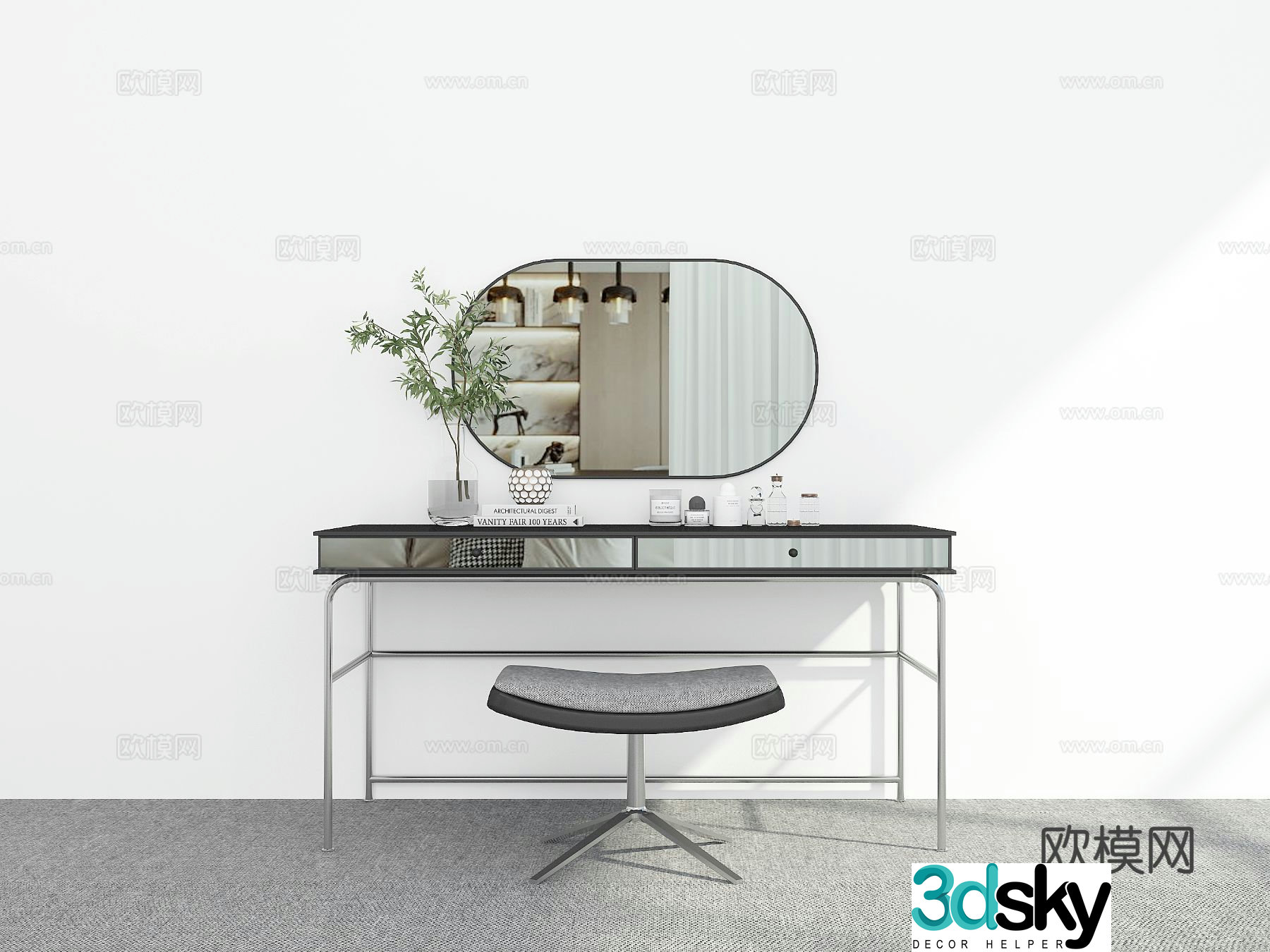 Modern dressing table 3d model