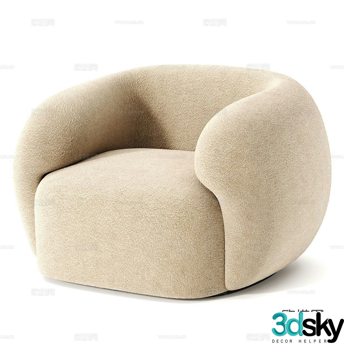 Single sofa 3d model