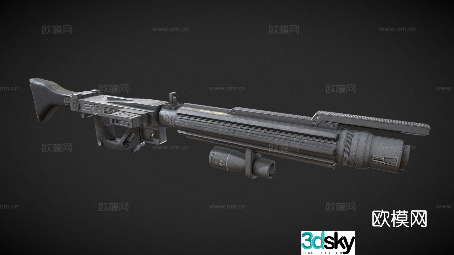 star wars gun 3d model