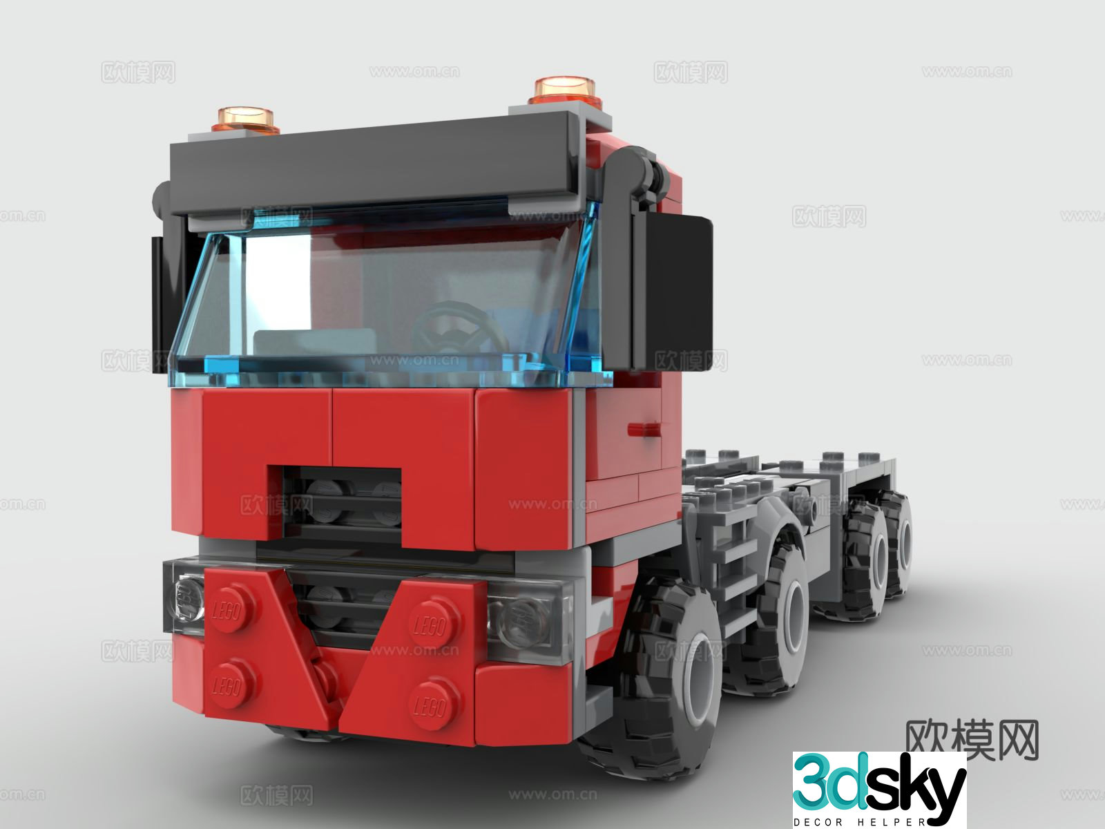 Lego LEGO toys building blocks truck front truck front 3d model