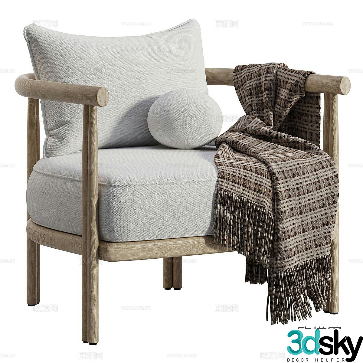 Wabi-sabi chair sofa chair leisure chair 3d model