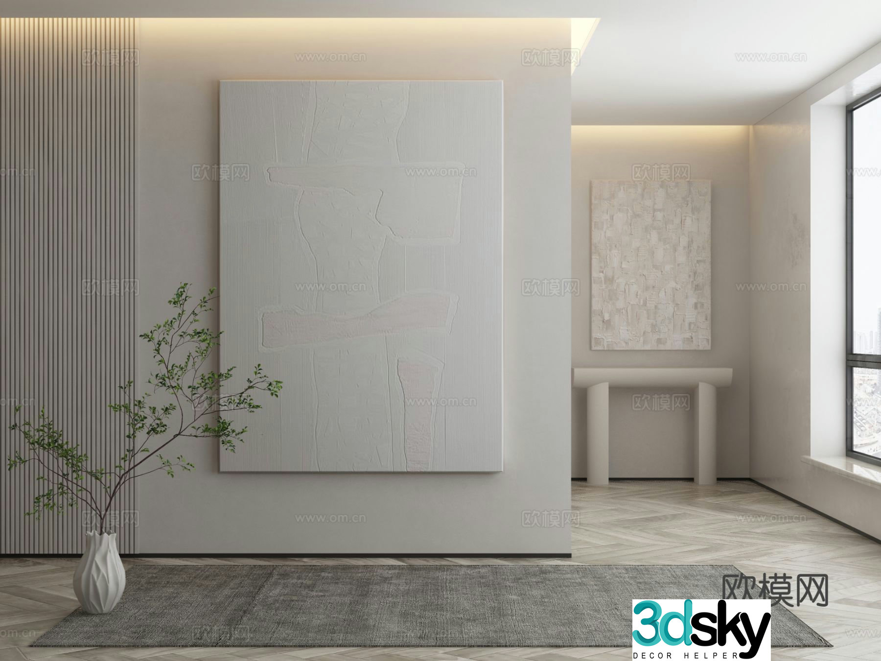 Decorative painting texture painting hanging painting 3d model