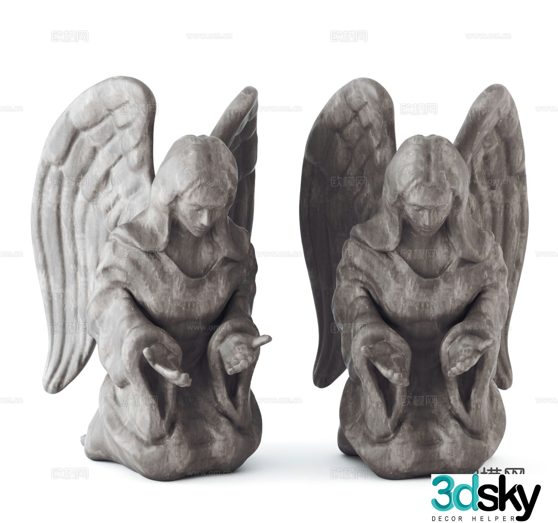 Angel sculpture figure sculpture 3d model