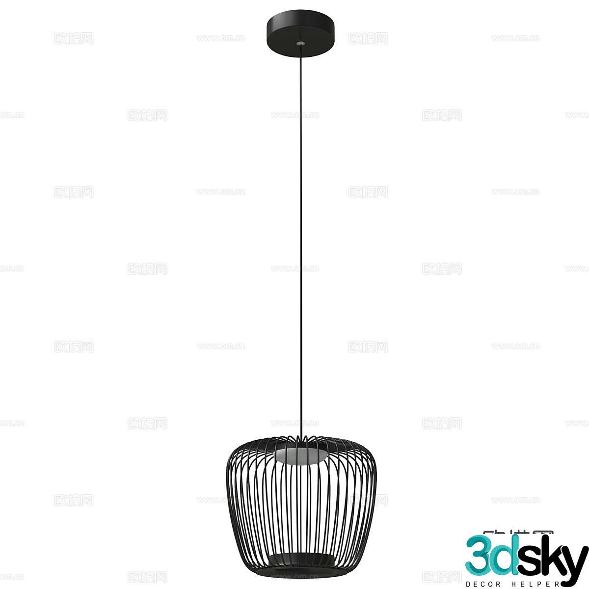 Simple chandelier hall chandelier 3d model