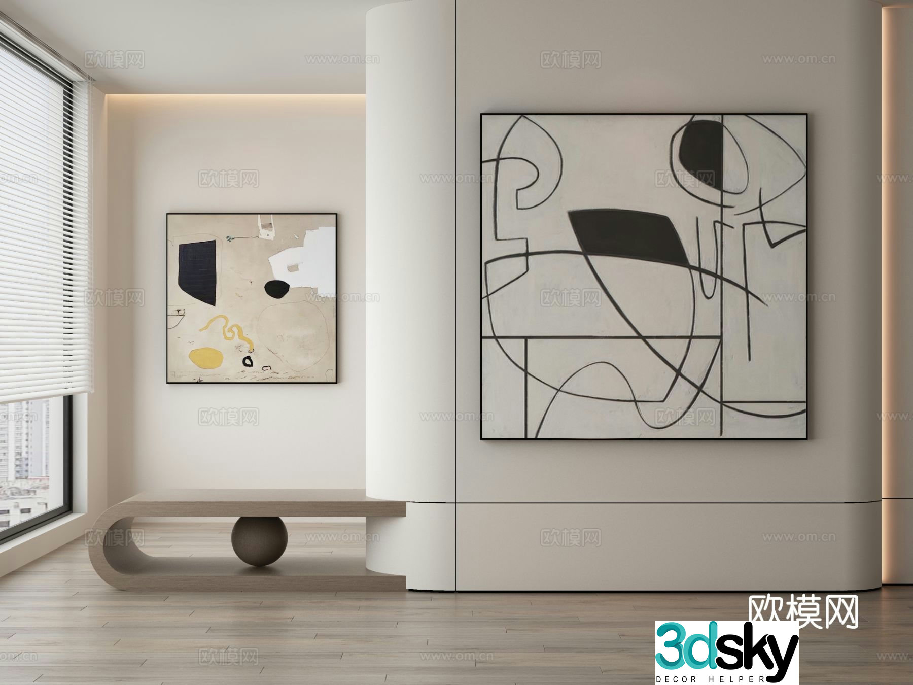 Decorative painting art painting hanging painting 3d model