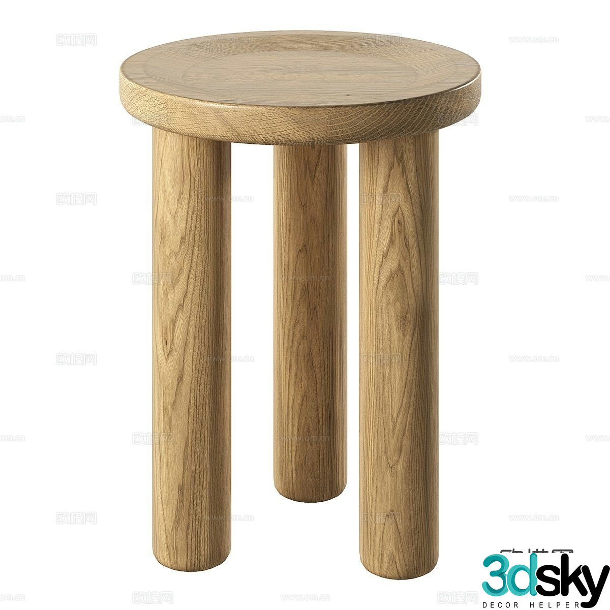 Round table angle table side table 3D model