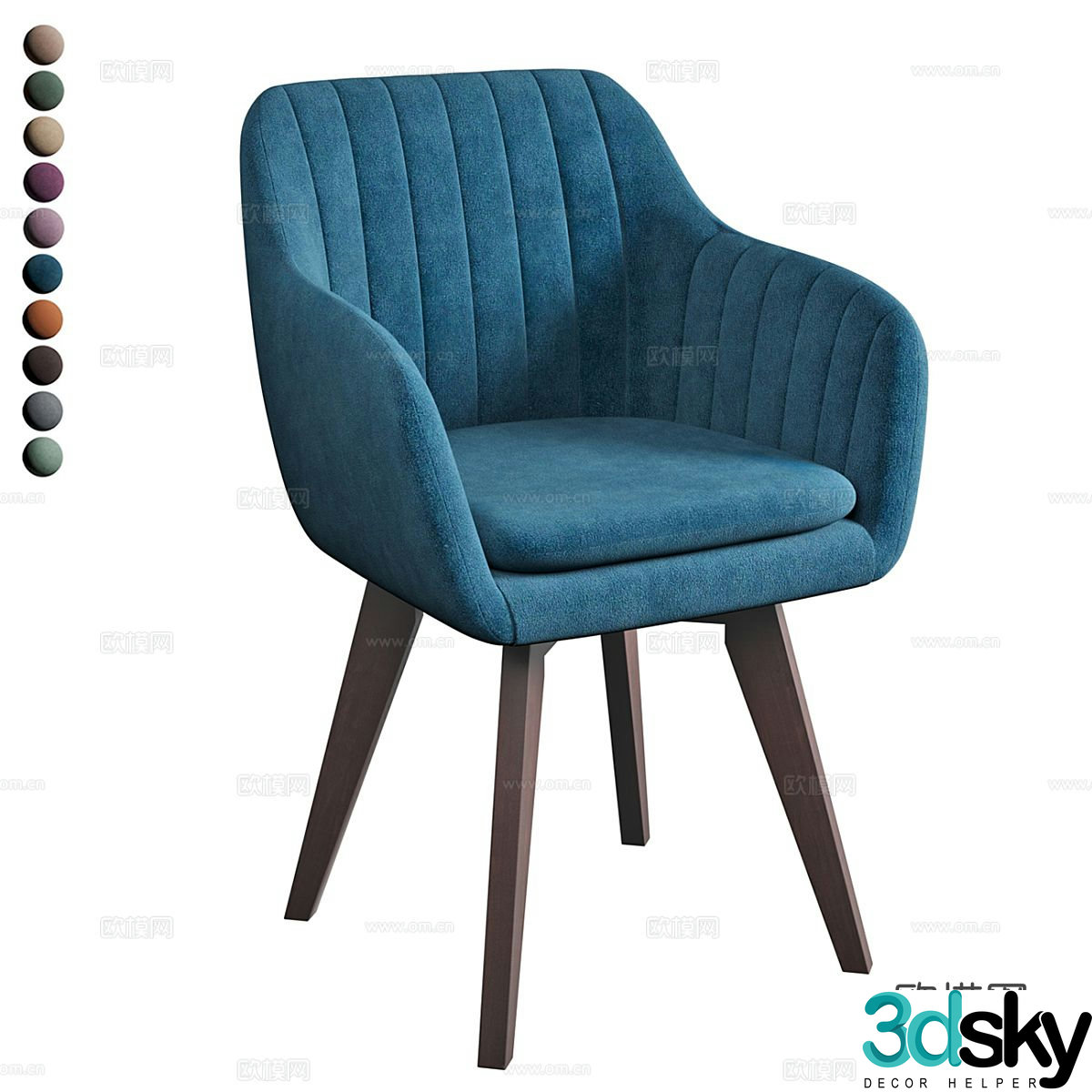 Modern chair dining chair 3d model