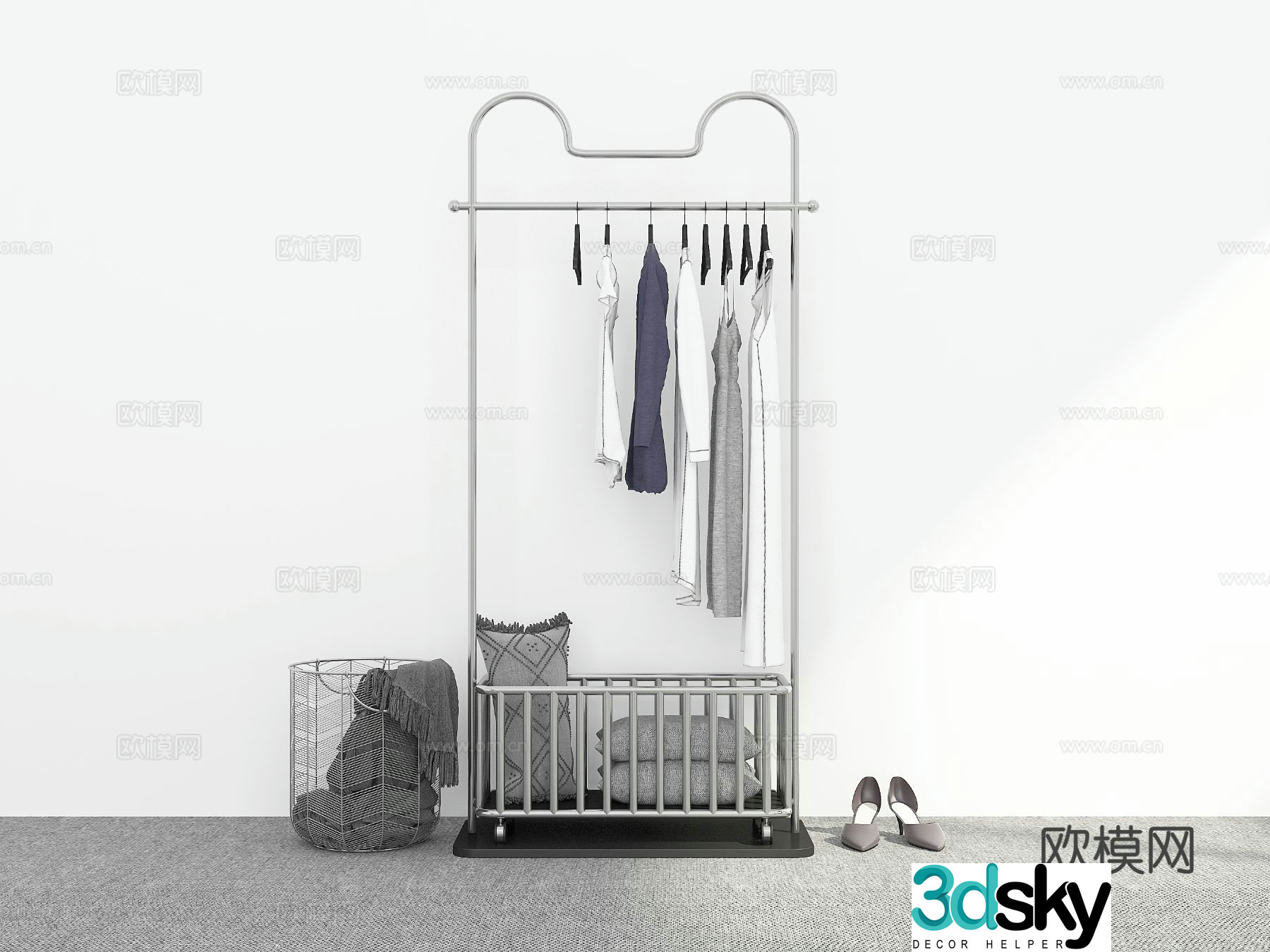 Modern clothes hanger 3d model