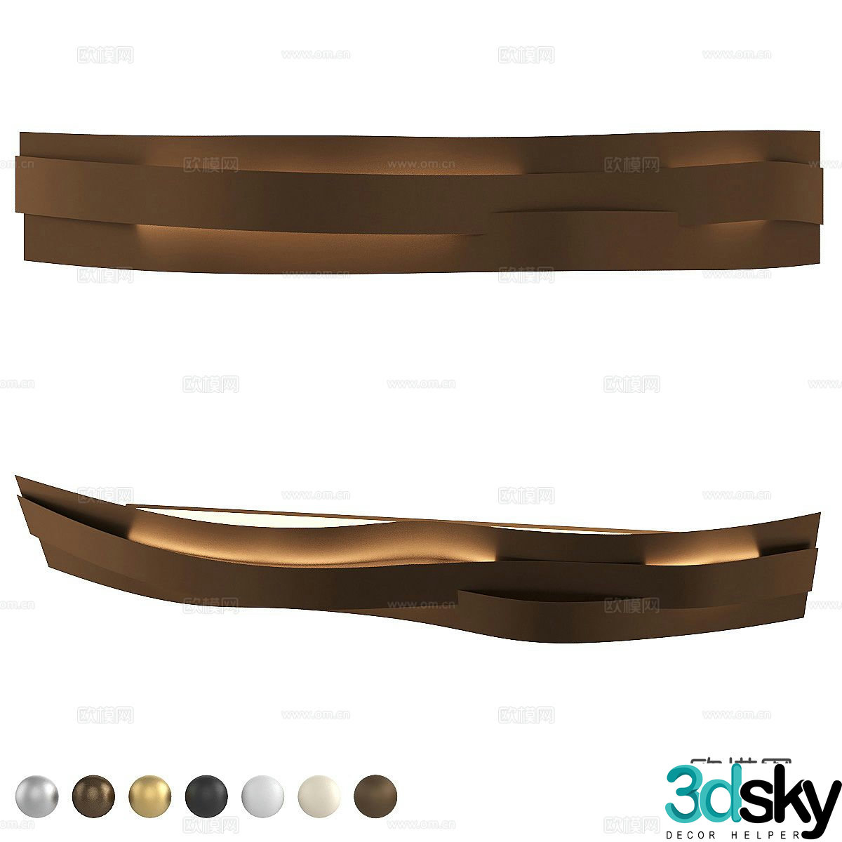 Nordic wall lamp ambient light 3d model