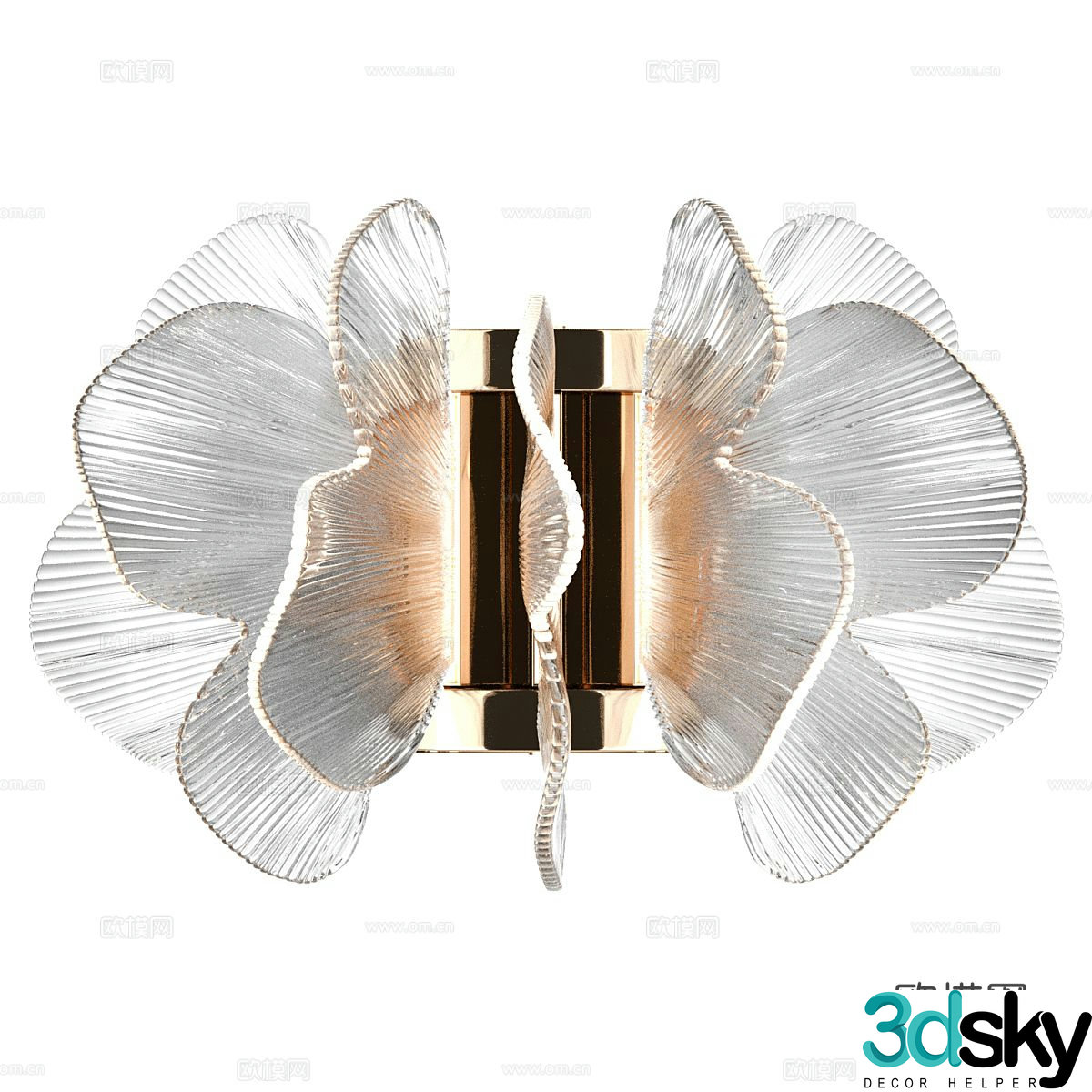 Light luxury wall lamp glass wall lamp 3d model