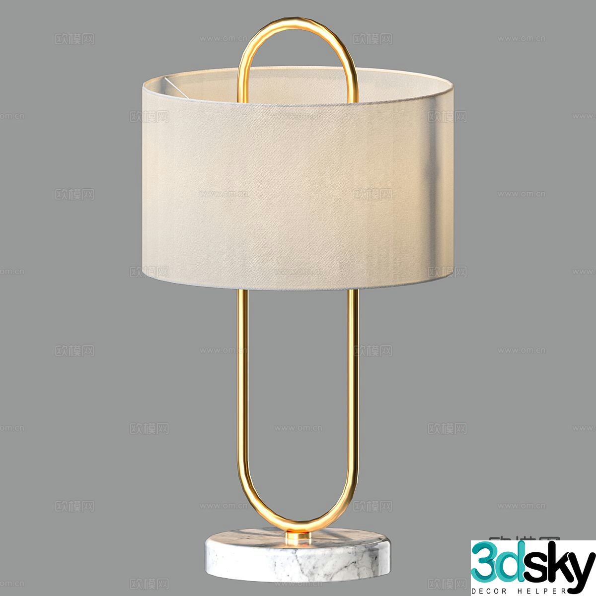 Light luxury table lamp 3D model
