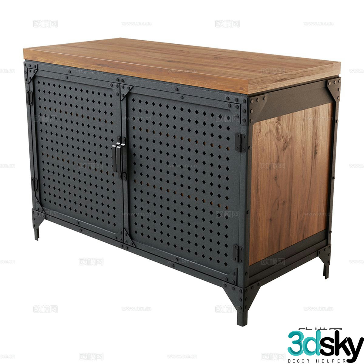 Modern entryway cabinet 3d model