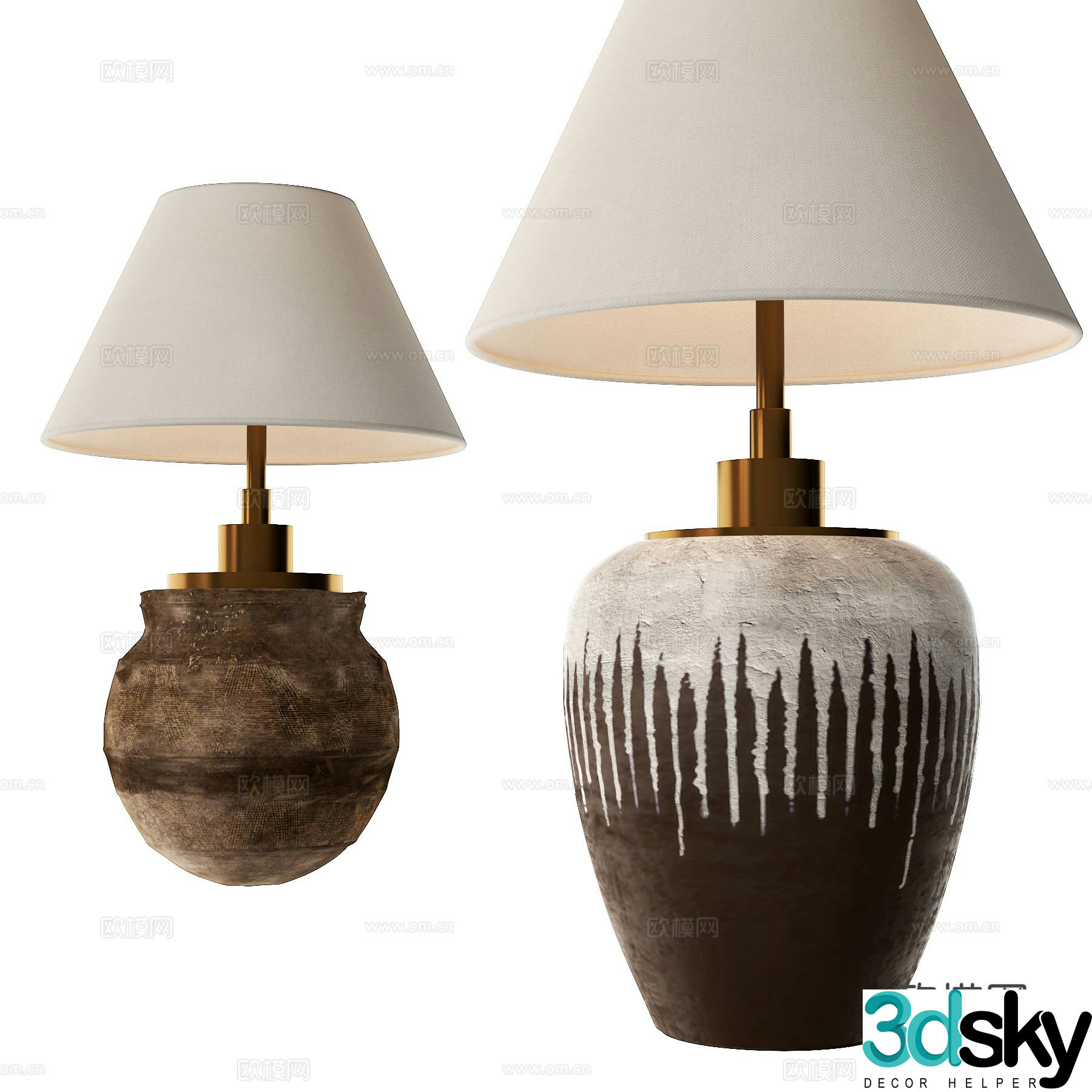 Wabi Sabi desk lamp art desk lamp 3d model