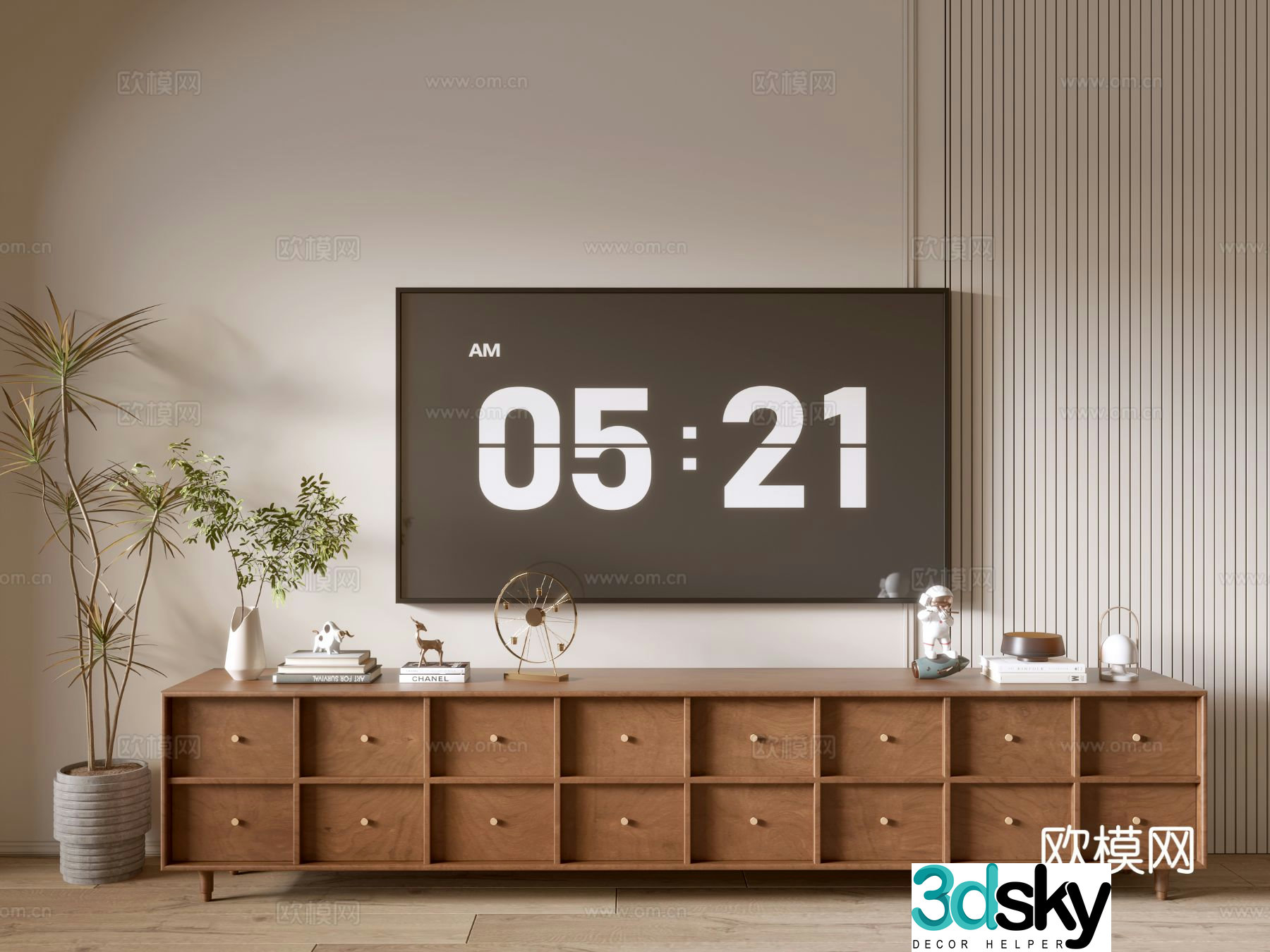 Wabi-sabi TV cabinet 3d model