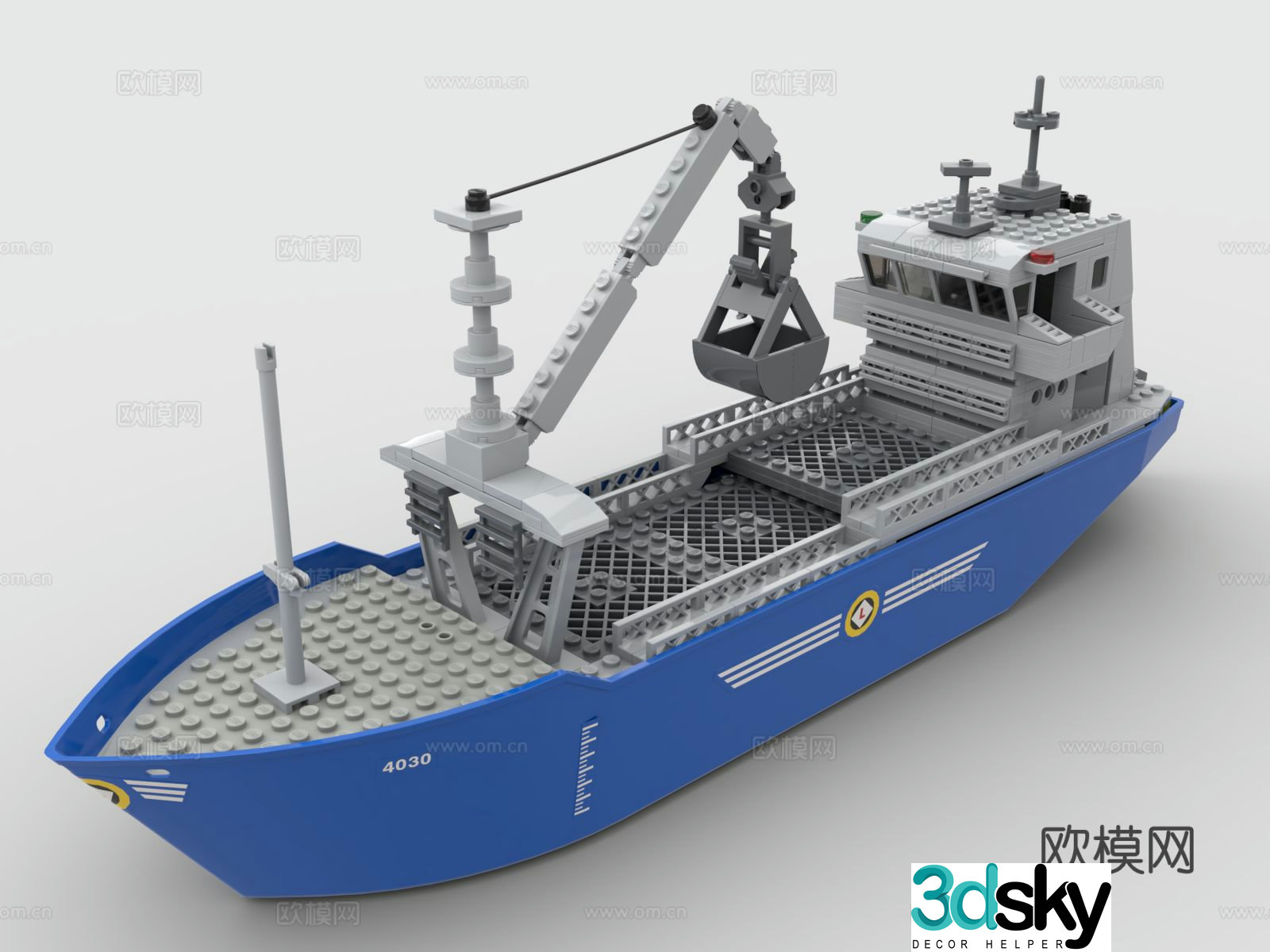 Lego LEGO toys building blocks fishing boat freighter fishing boat 3d model