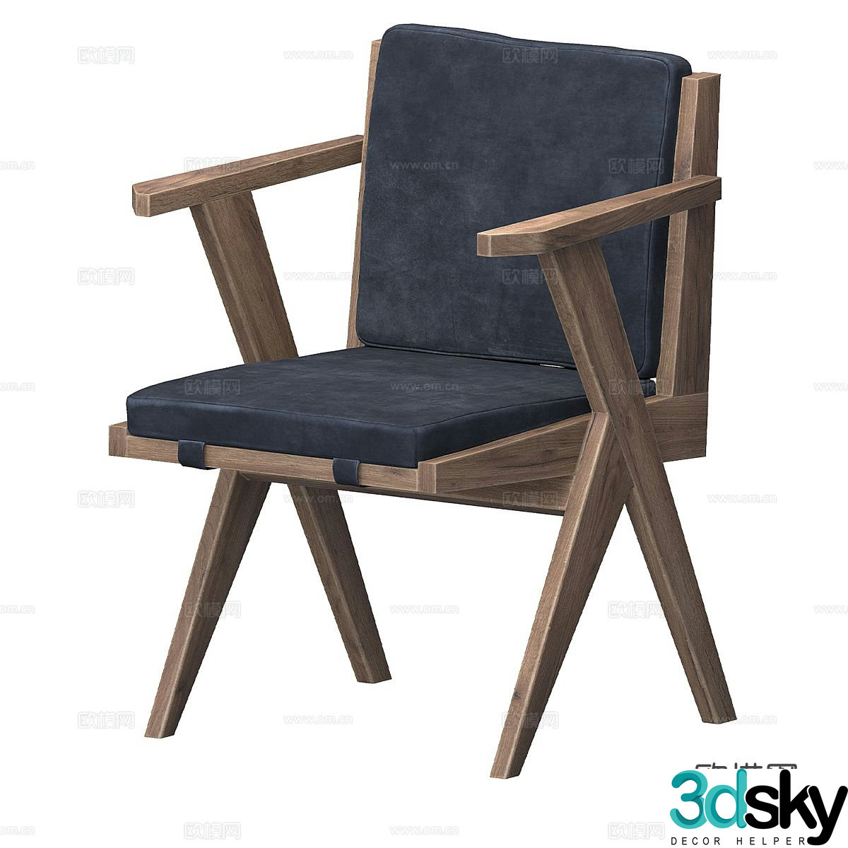 Wabi-sabi chair dining chair 3d model