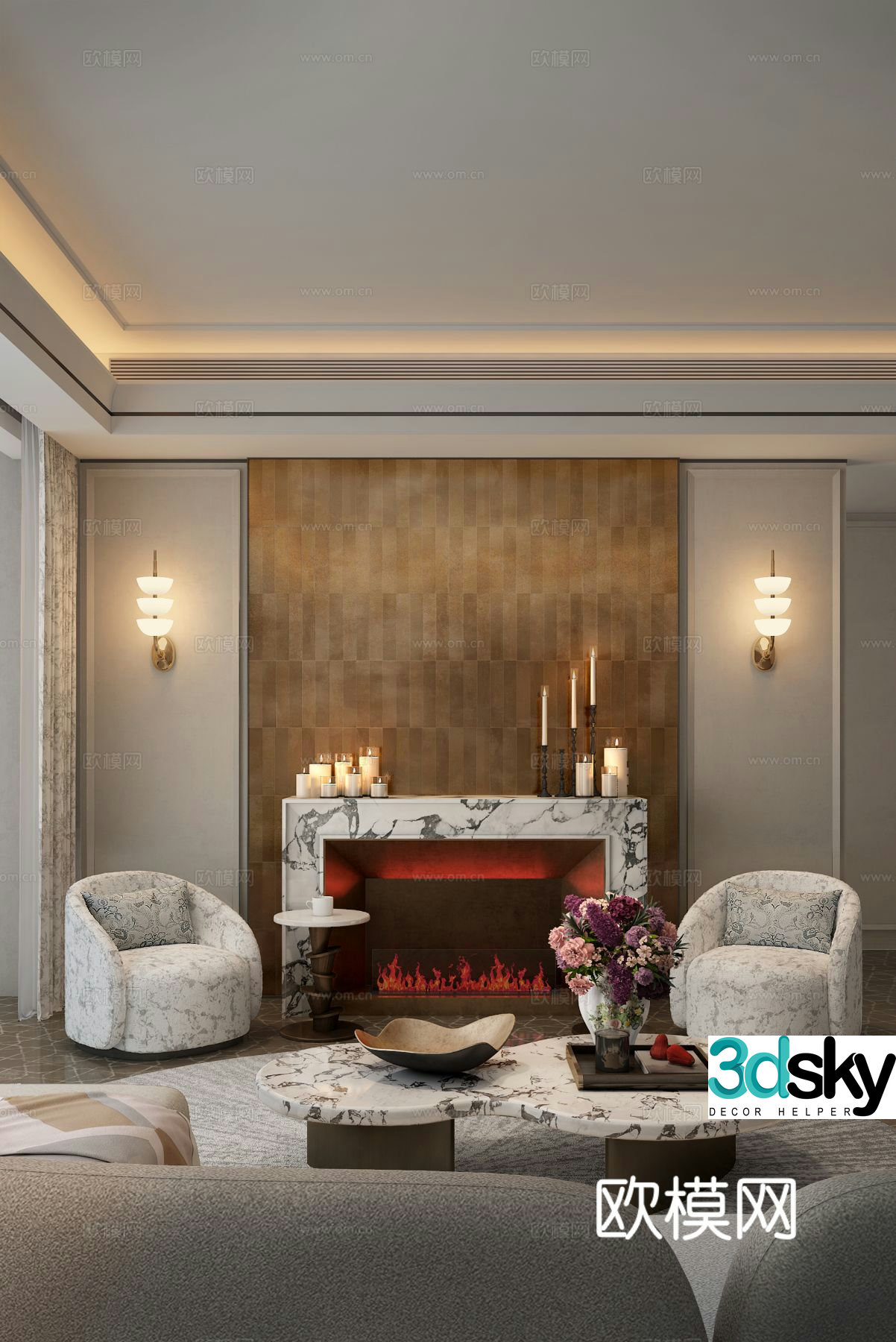Feishi Design | Simple European Living Room