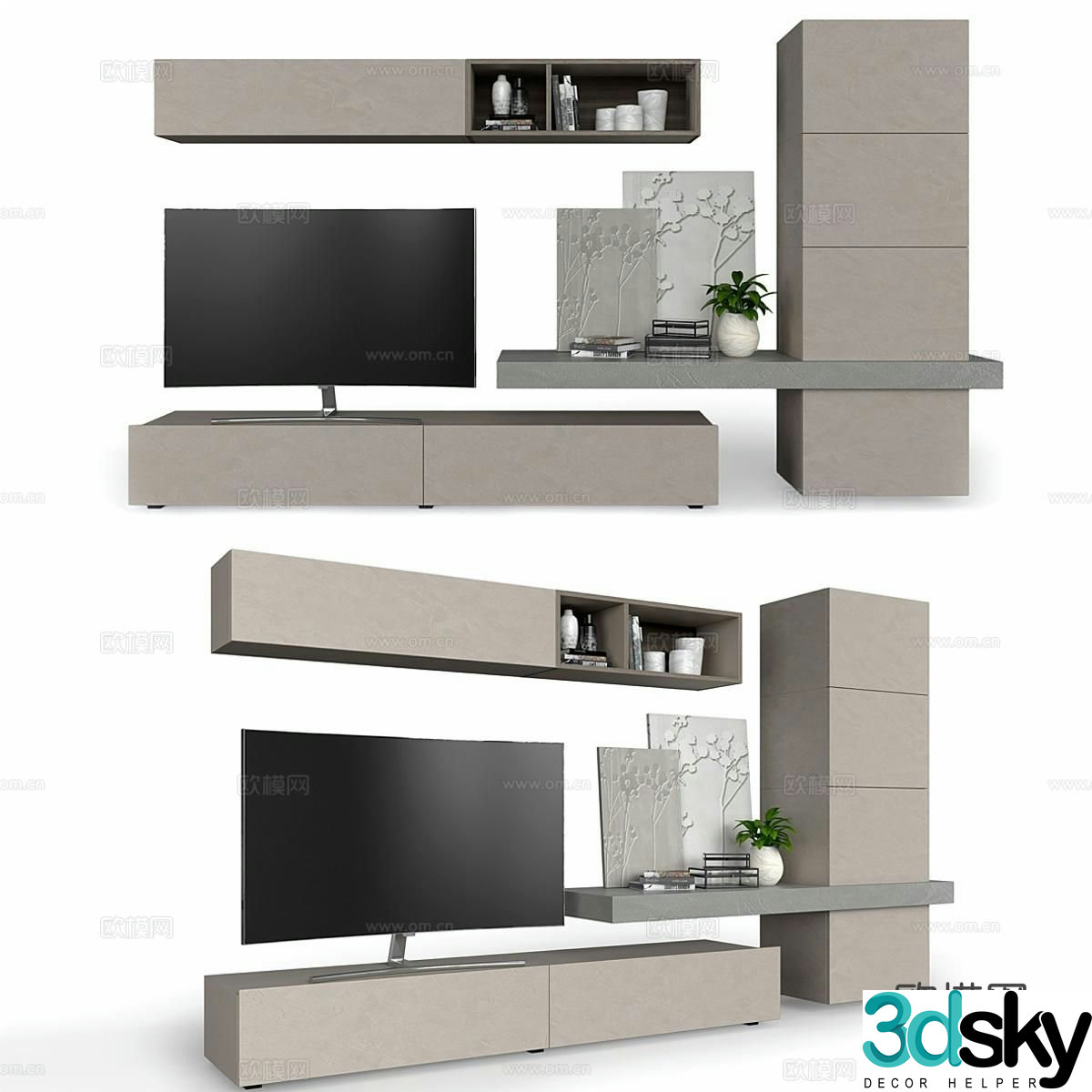 Modern TV cabinet base cabinet 3d model