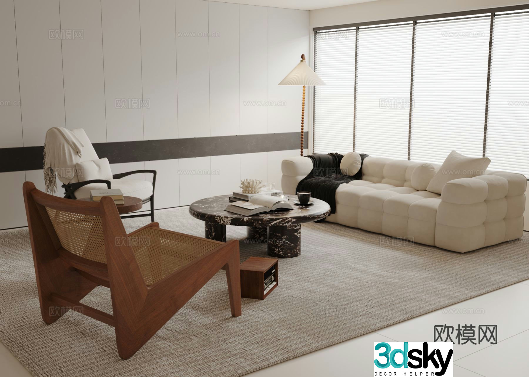 Medieval style sofa modular sofa 3d model