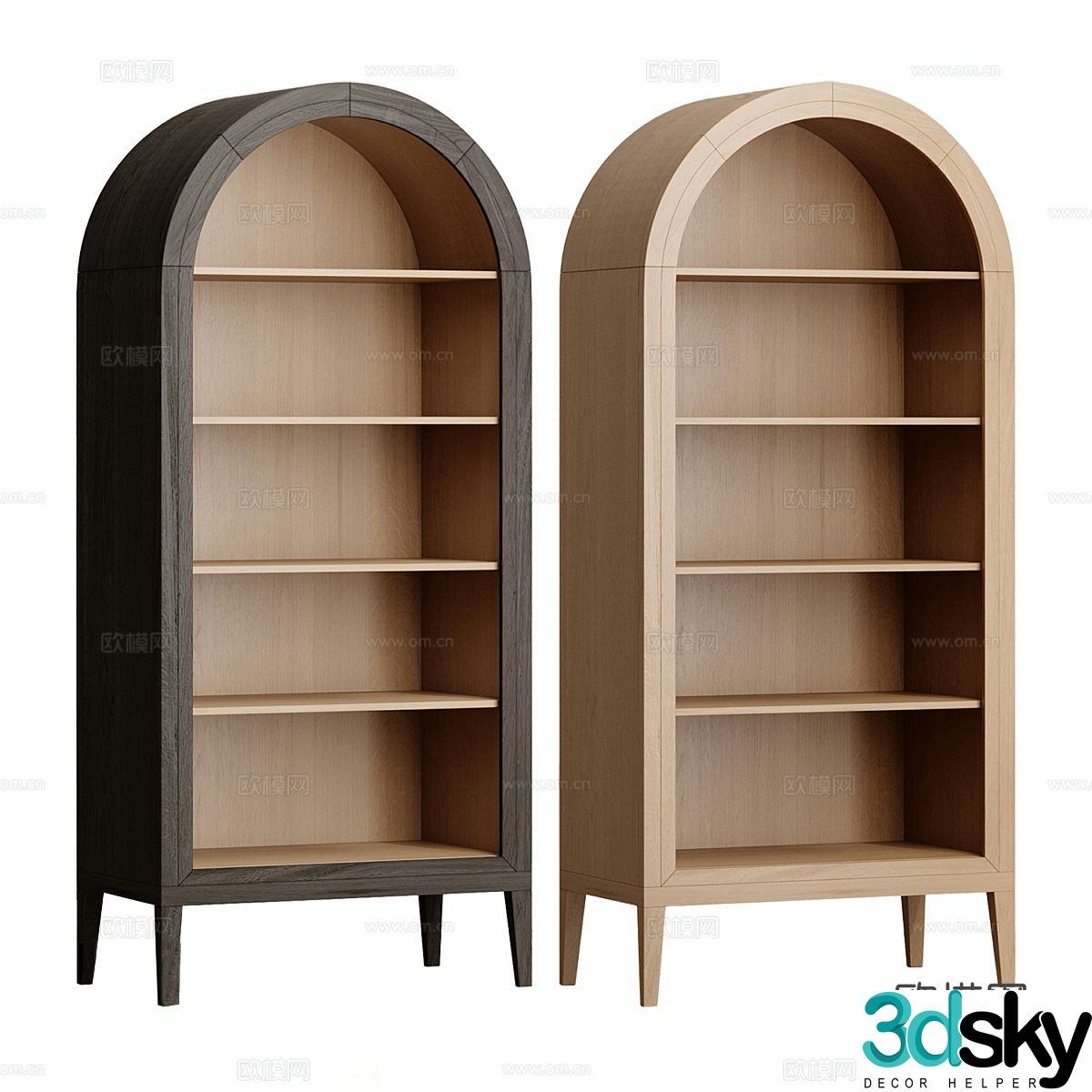 Modern bookcase 3d model