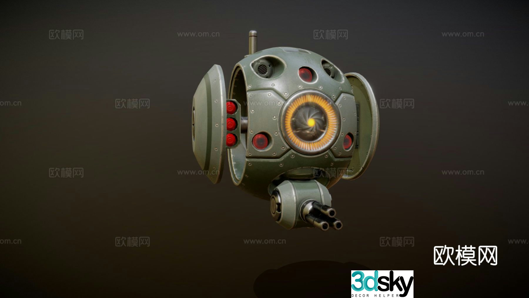 Combat drone 3d model
