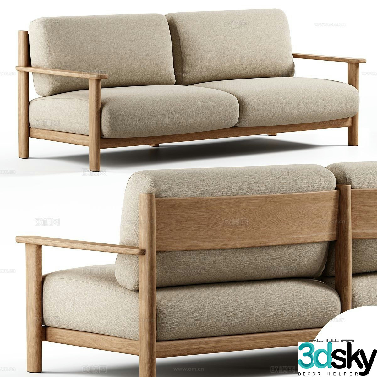 Wabi-sabi loveseat 3d model