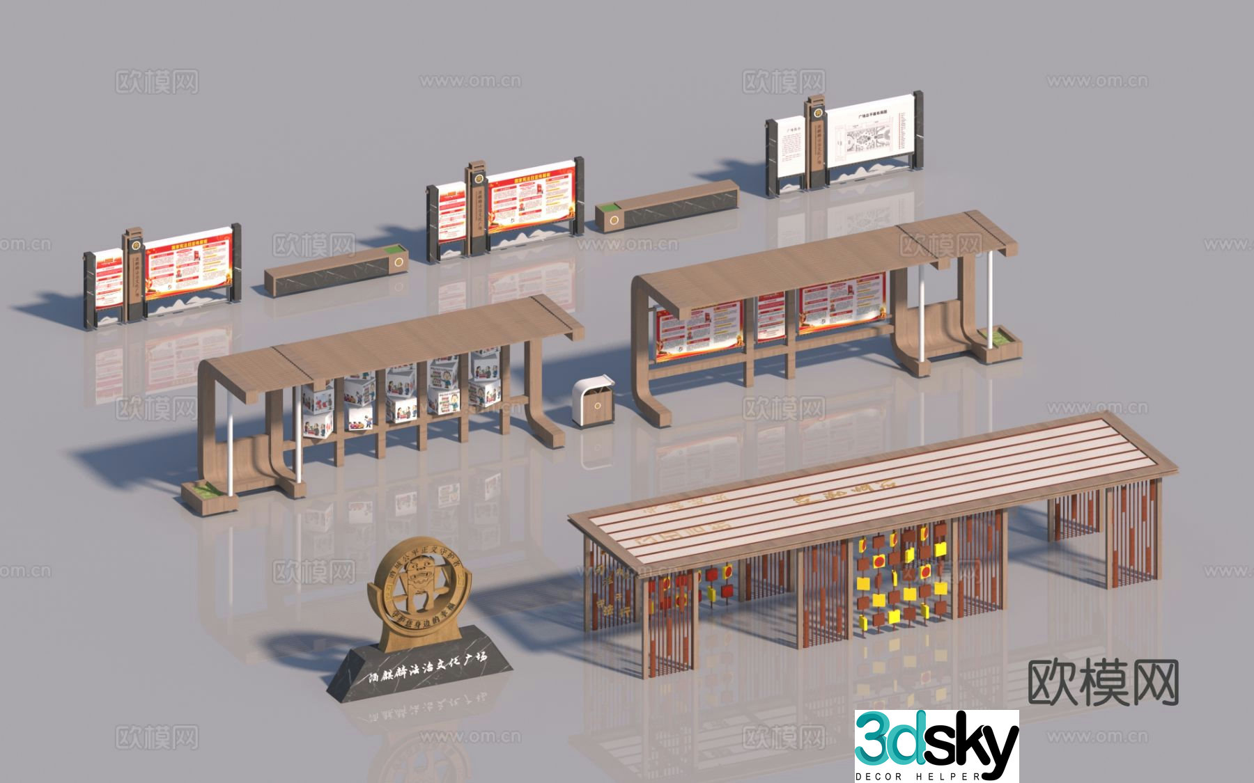 Modern party building gallery gallery pavilion gallery 3d model
