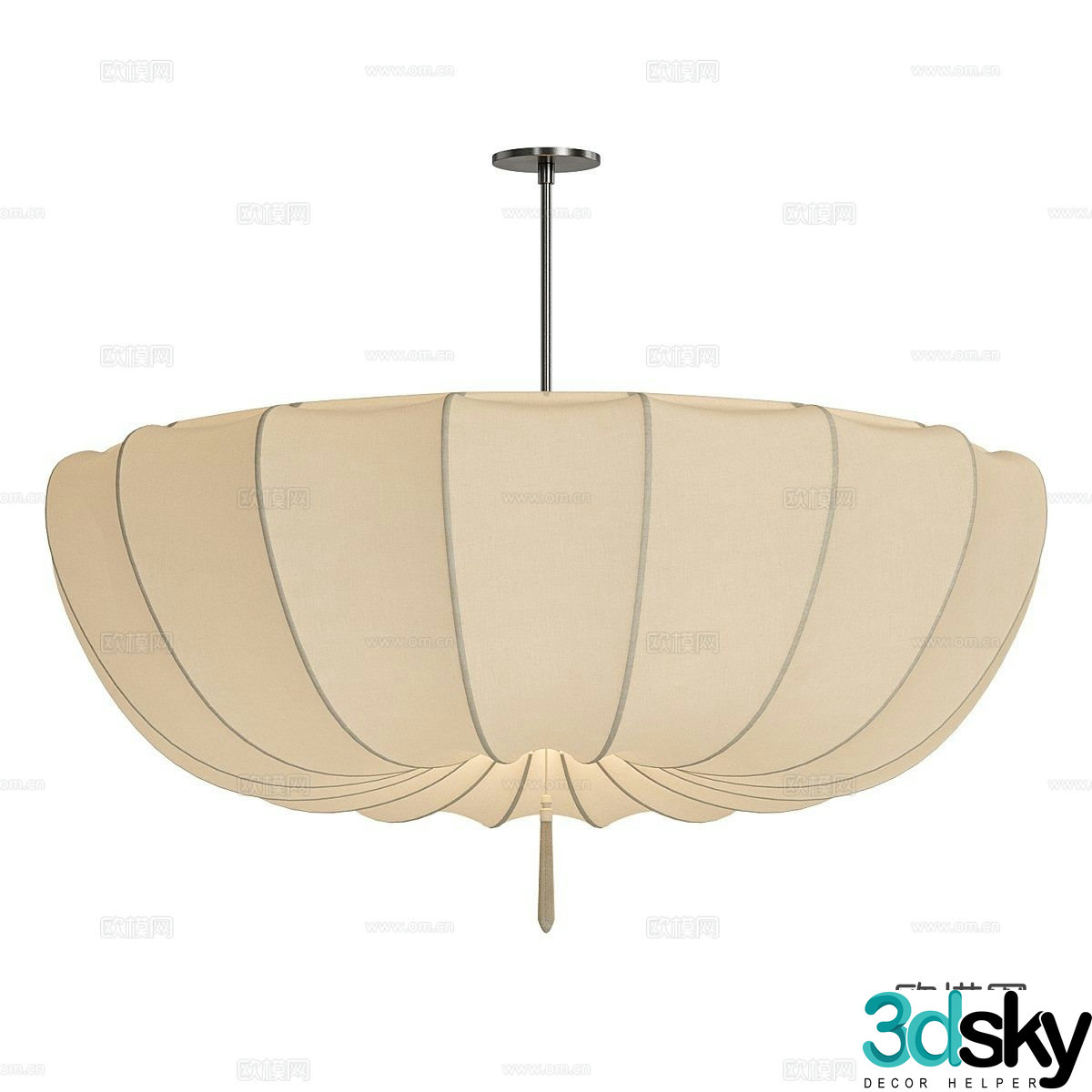 Wabi Sabi art chandelier 3d model