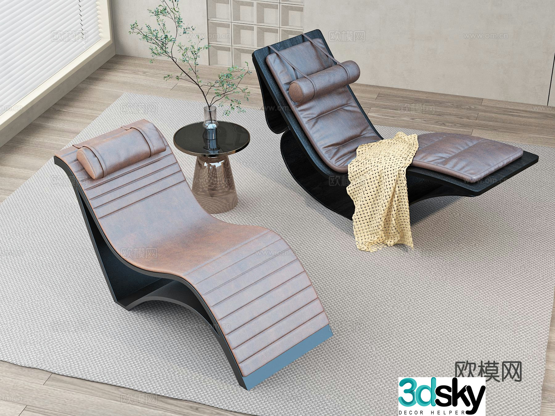 Modern lounge chair lounge chair 3d model