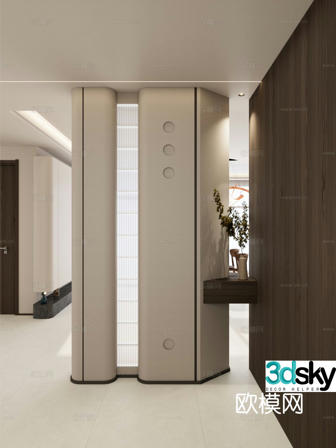 Italian style entrance hall 3D model