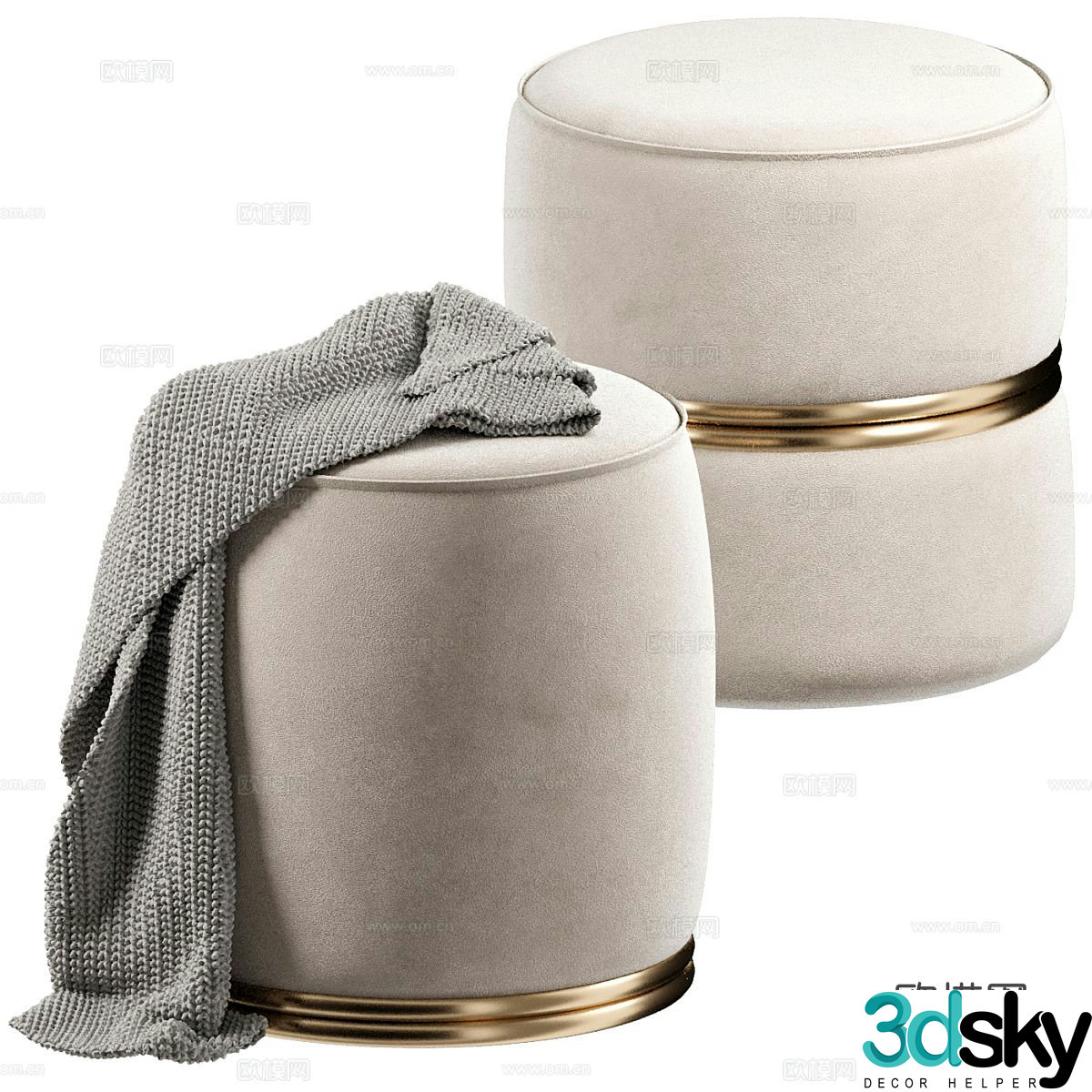 Stool sofa stool 3d model