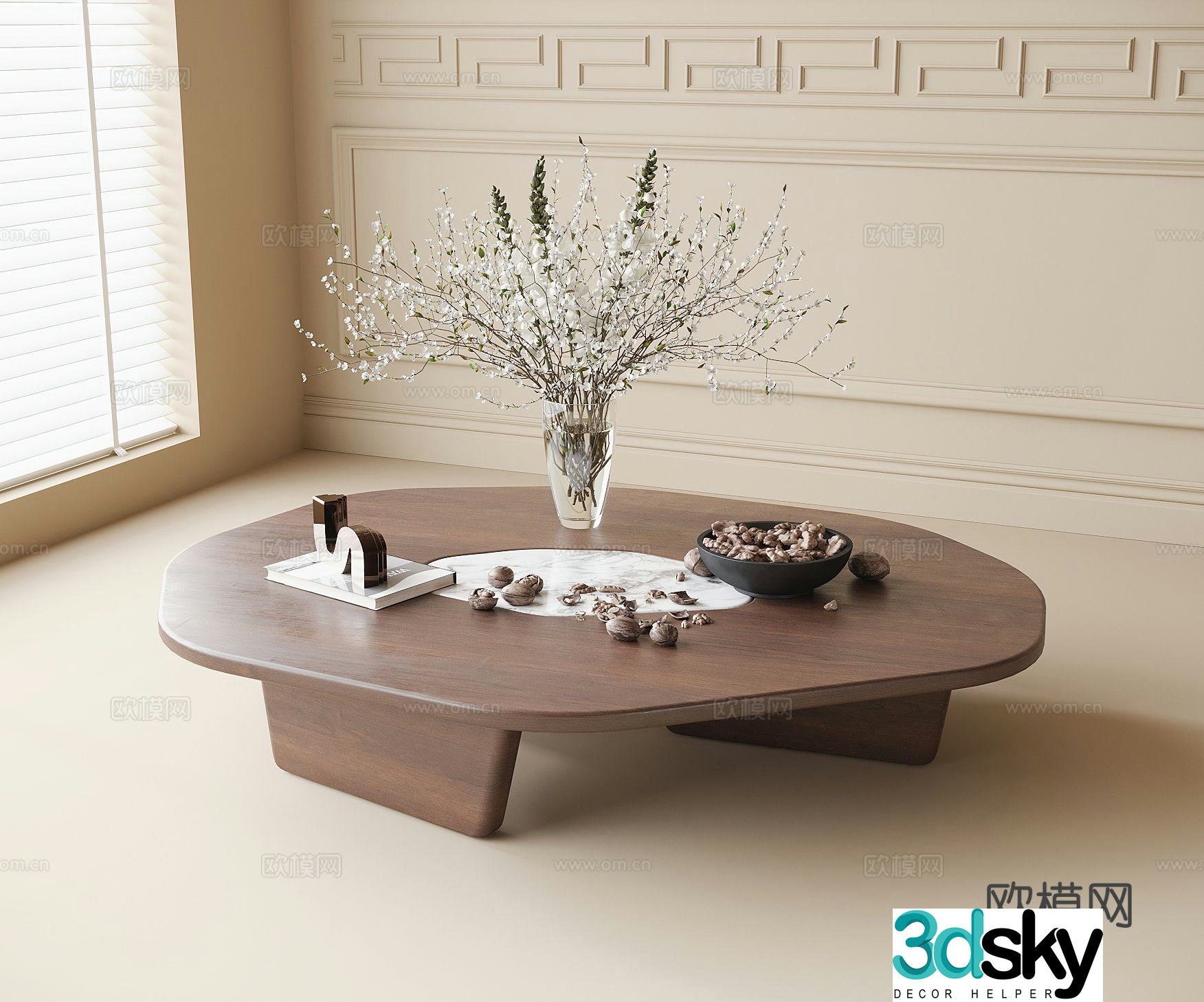 Medieval style coffee table 3D model