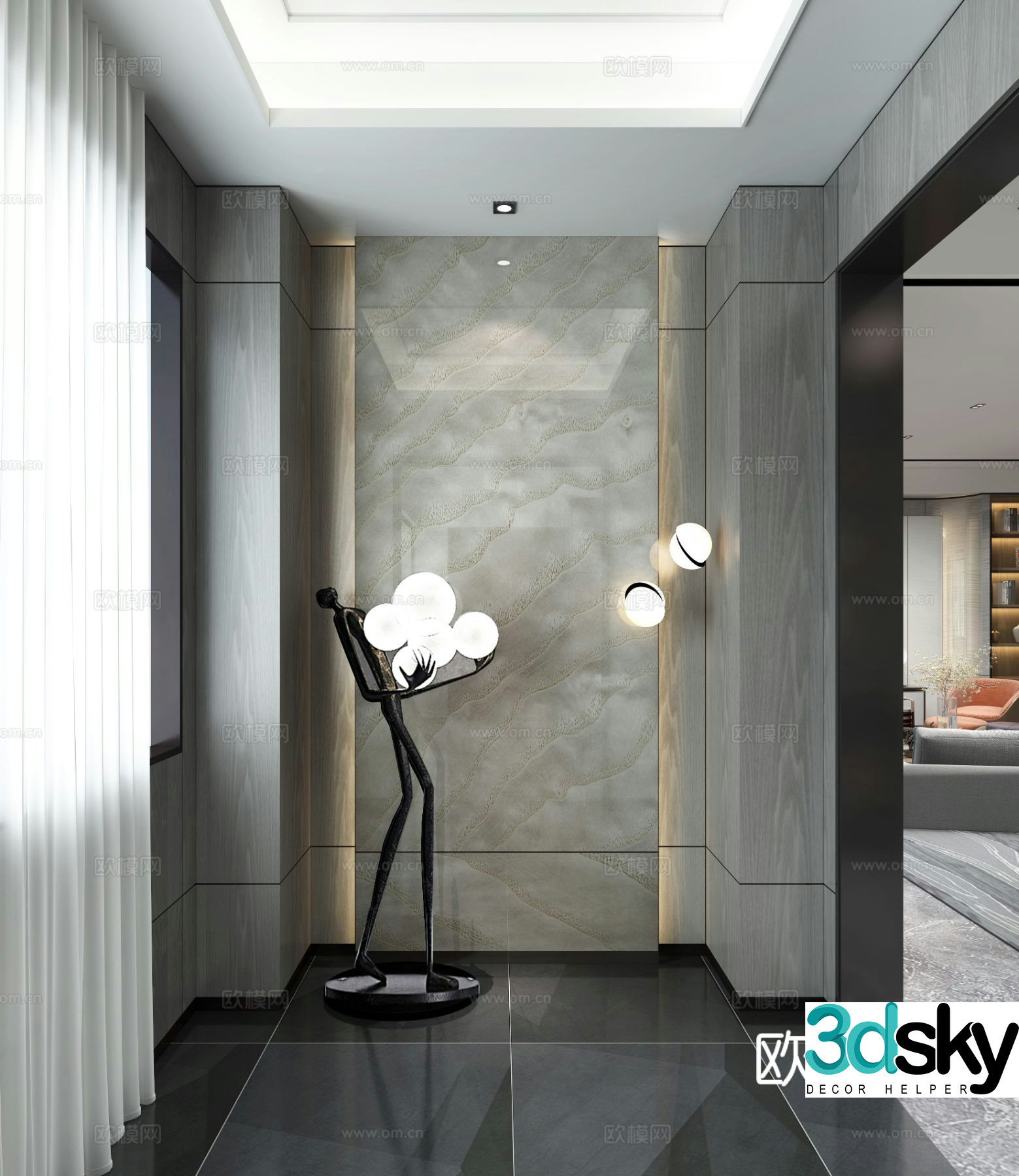 Modern entrance hall 3D model