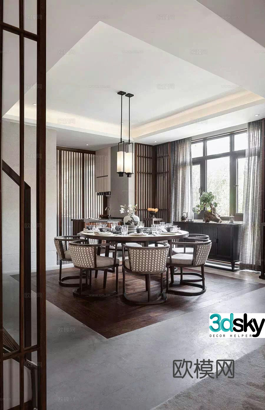 New Chinese restaurant 3d model