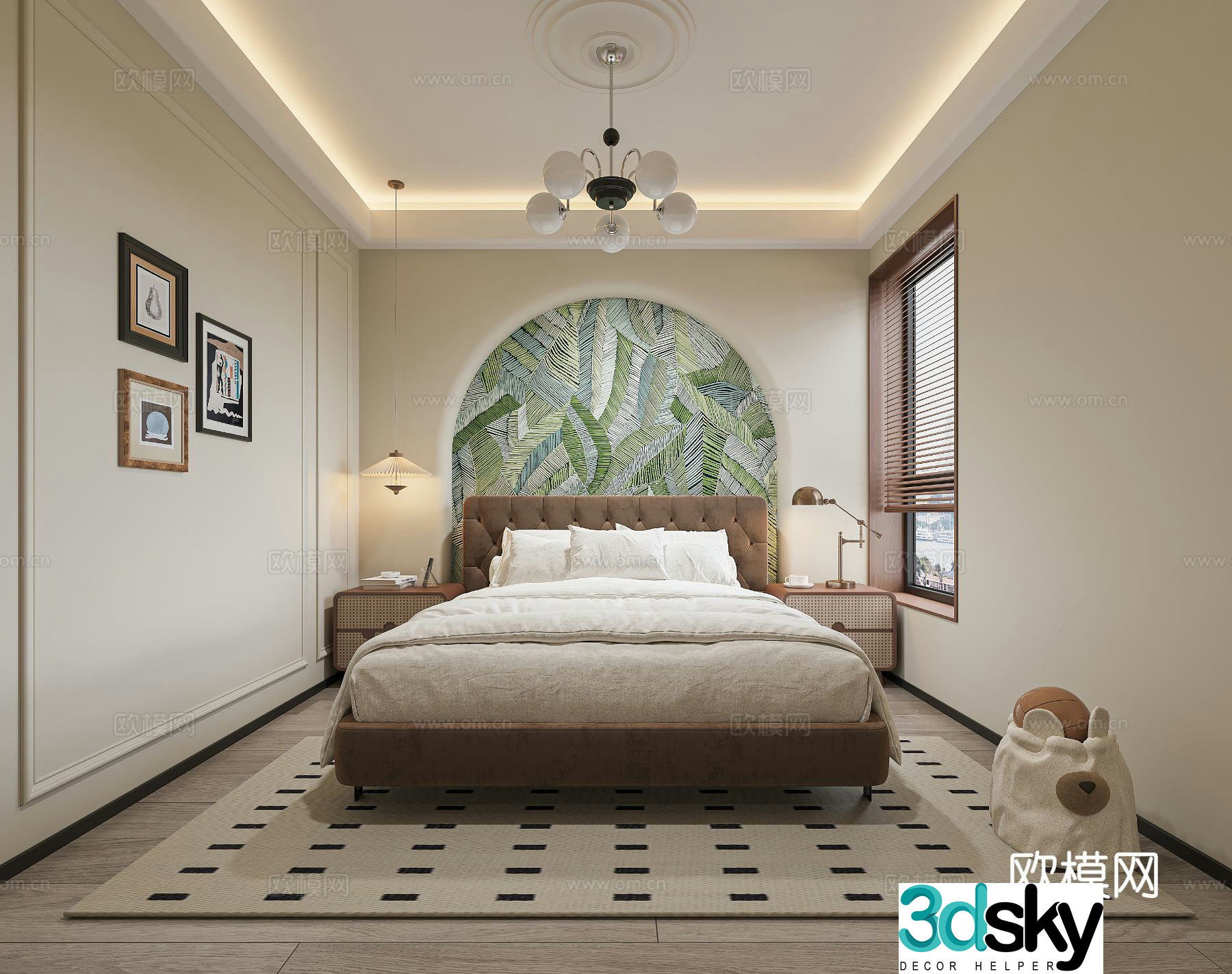 French bedroom second bedroom 3d model