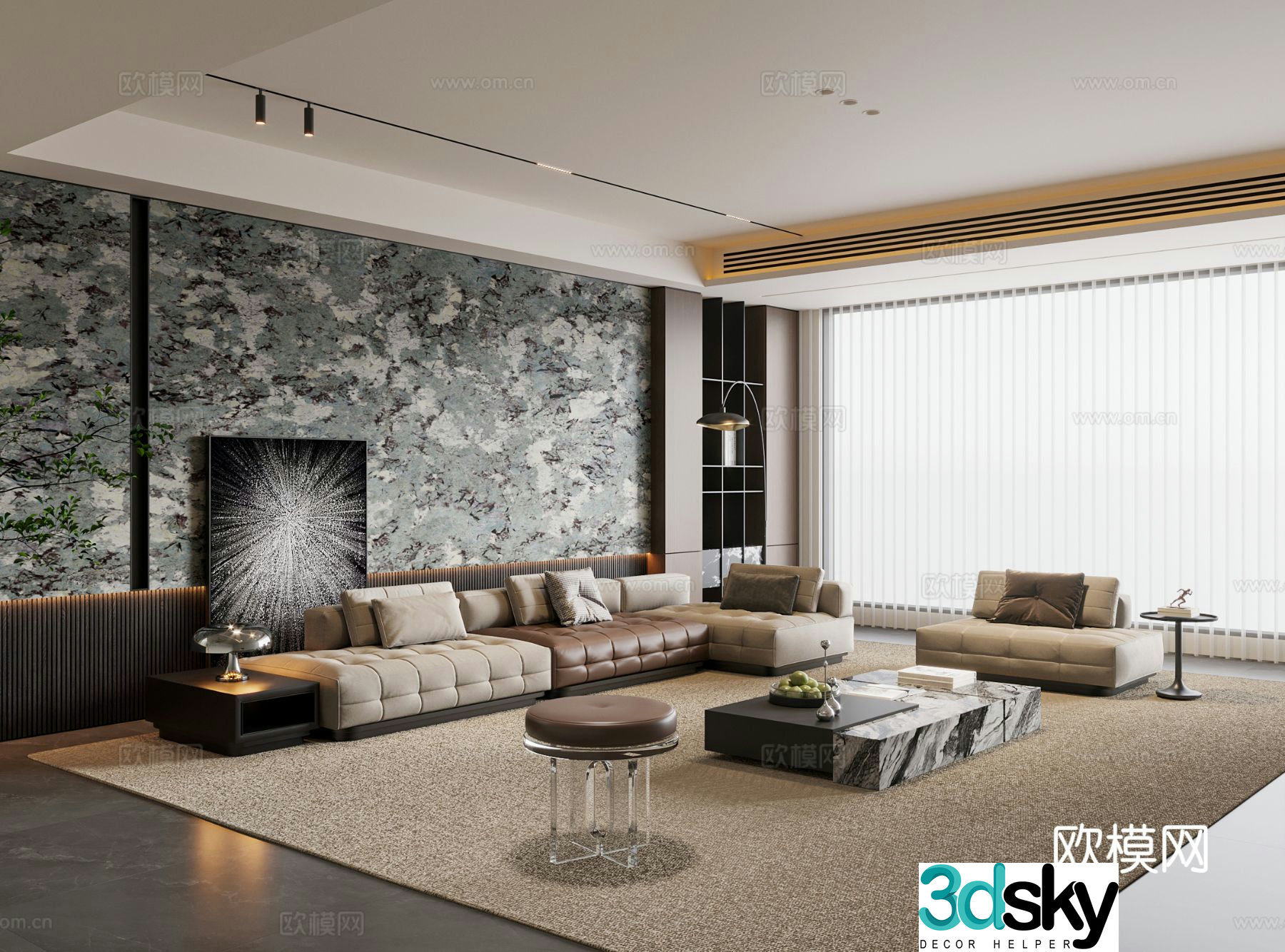 Italian living room 3d model