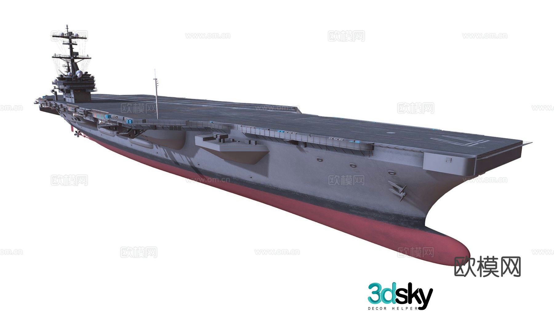 warship cruiser 3d model