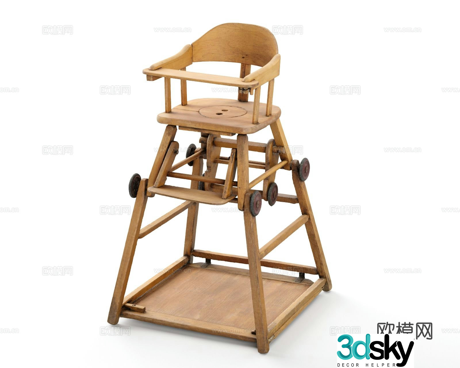 Modern children’s dining chair children’s multi-function chair baby chair 3D model